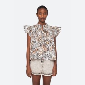 Sea New York Lana Flutter Sleeve Top in Multi